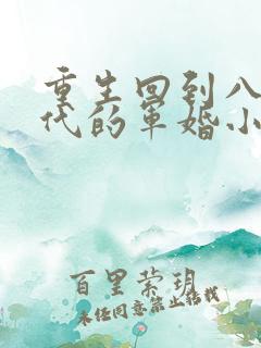 重生回到八十年代的军婚小说