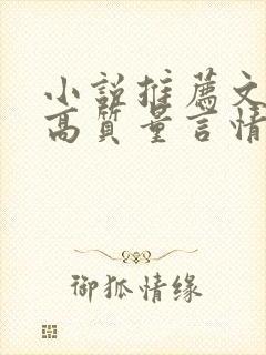 小说推荐文笔好高质量言情