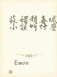 苏媚赵春城原著小说叫什么