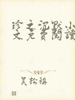 珍之沉默小说全文免费阅读