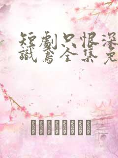 短剧只恨深情不识鸢全集免费观看15季