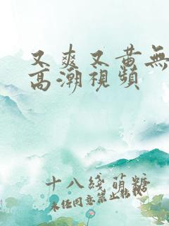 又爽又黄无遮挡高潮视频