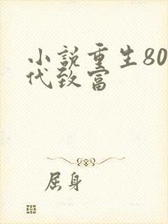 小说重生80年代致富