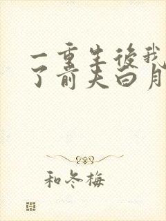 一重生后我顶替了前夫白月光