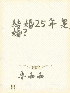 结婚25年是啥婚?