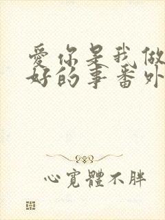 爱你是我做过最好的事番外