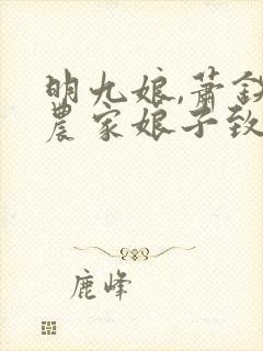 明九娘,萧铁策农家娘子致富记