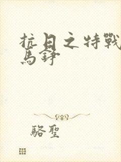 抗日之特战兵王马铮