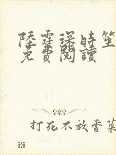 陆霆琛时笙全文免费阅读