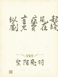 纵有疾风起电视剧免费在线观看