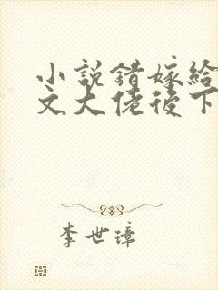 小说错嫁给年代文大佬后下载全本