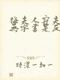 梅夫人宠夫日常无字书是反派吗