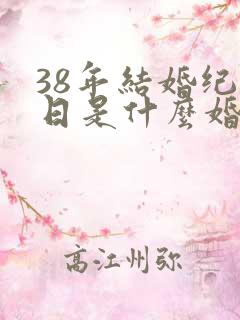 38年结婚纪念日是什么婚