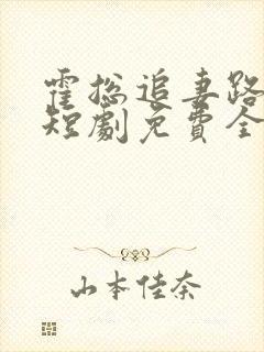 霍总追妻路漫漫短剧免费全集免费播放