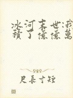 冰河末世:我囤积了亿亿万物资全集