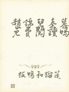 赵锦儿秦慕修能免费阅读吗