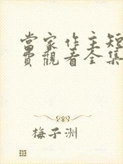 当家作主短剧免费观看全集高清版