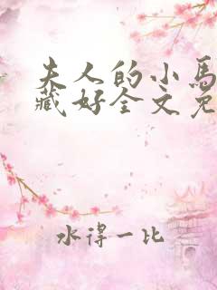 夫人的小马甲要藏好全文免费阅读