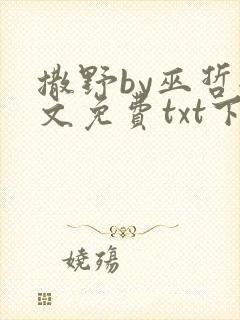 撒野by巫哲全文免费txt下载