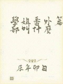 学姐番外篇第二部叫什么