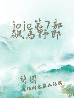 jojo第7部飙马野郎