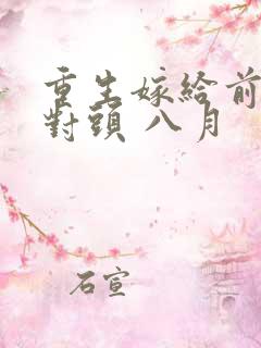 重生嫁给前夫死对头 八月