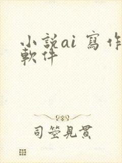 小说ai 写作软件