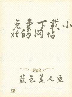 免费下载小说txt的网站