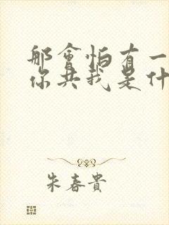 那会怕有一天只你共我是什么歌