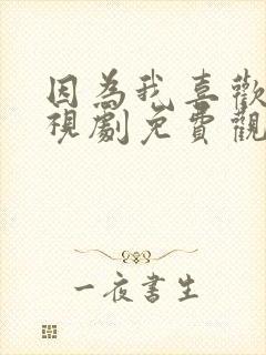 因为我喜欢你电视剧免费观看全集