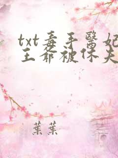 txt毒手医妃王爷被休夫了下载