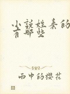 小说姓秦的男主有哪些