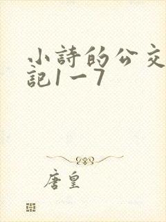 小诗的公交车日记1一7