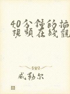 40分钟的插曲视频在线观看动漫版