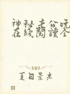 神秘老公晚上见在线阅读全文