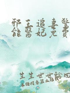 邪王追妻惊世全能医妃免费阅读