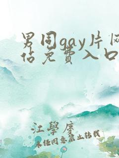 男同gay片网站免费入口