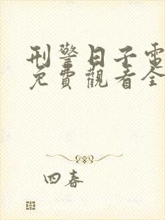 刑警日子电视剧免费观看全集