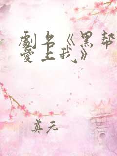剧名《黑帮少爷爱上我》