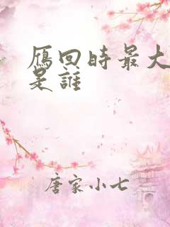 雁回时最大反派是谁