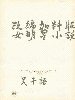 改编加料版同人女明星小说推荐