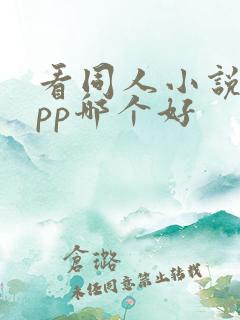 看同人小说的app哪个好