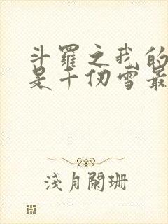 斗罗之我的姐姐是千仞雪最新章节更