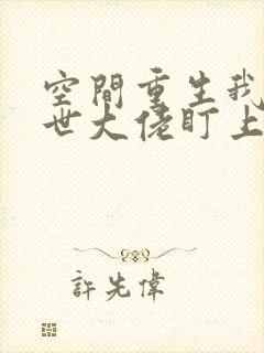 空间重生我被末世大佬盯上小说