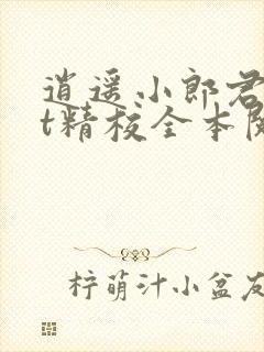 逍遥小郎君txt精校全本阅读