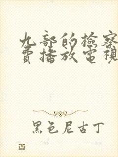 九部的检察官免费播放电视剧全集