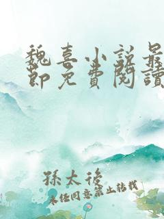 魏喜小说最新章节免费阅读无弹窗