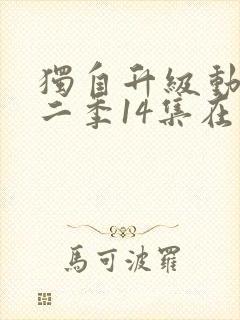 独自升级动漫第二季14集在线观看