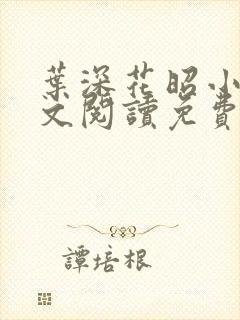 叶深花昭小说全文阅读免费阅读