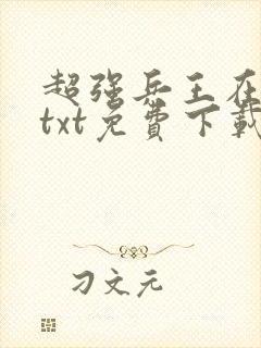 超强兵王在都市txt免费下载
